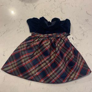 NWT Gymboree Infant Girls Tidal Plaid Dress| Matching Headband Bow